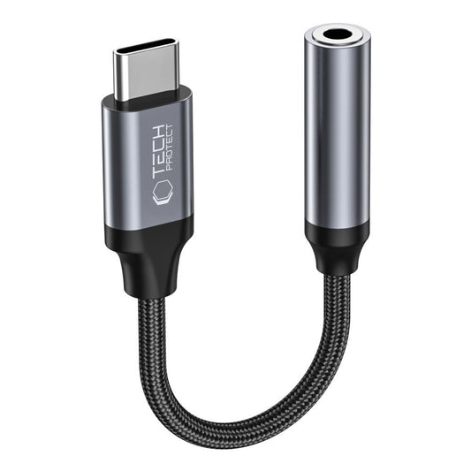 Audioadapter USB-C - 3,5 mm Tech-Protect Ultraboost, Sort