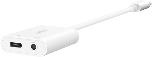 USB-C lydadapter - 3,5 mm / USB-C Belkin RockStar, sort NPA004btBK