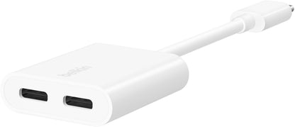 USB-C lydadapter - USB-C / USB-C Belkin RockStar, hvid F7U081btWH