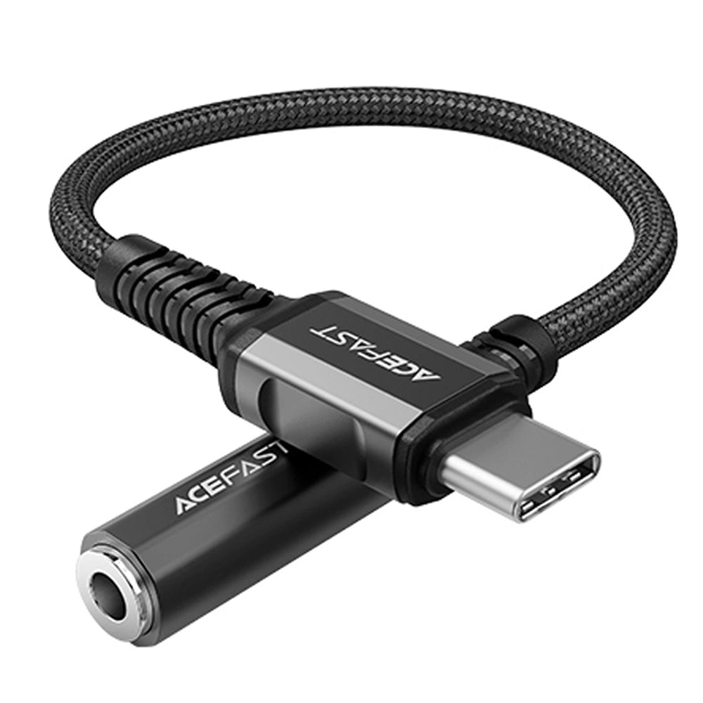 Audioadapter USB-C - 3,5 mm Acefast C1-07, Sort