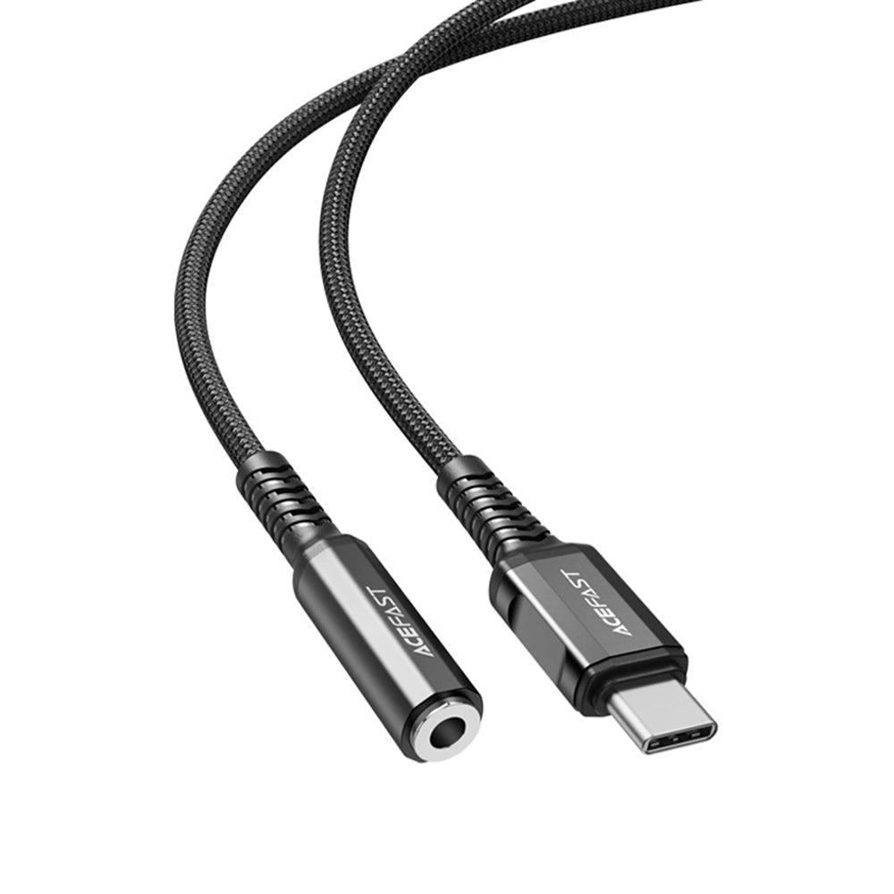 Audioadapter USB-C - 3,5 mm Acefast C1-07, Sort