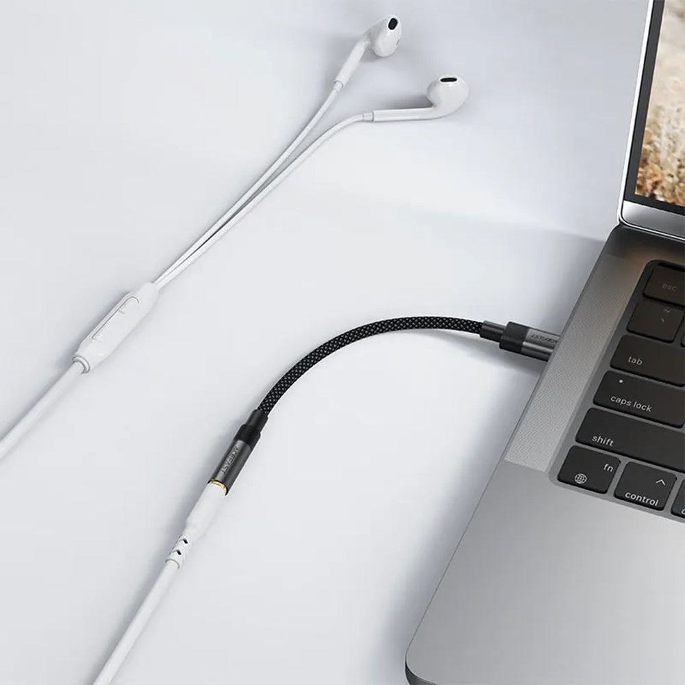 Audioadapter USB-C - 3,5 mm Acefast J12, Sort
