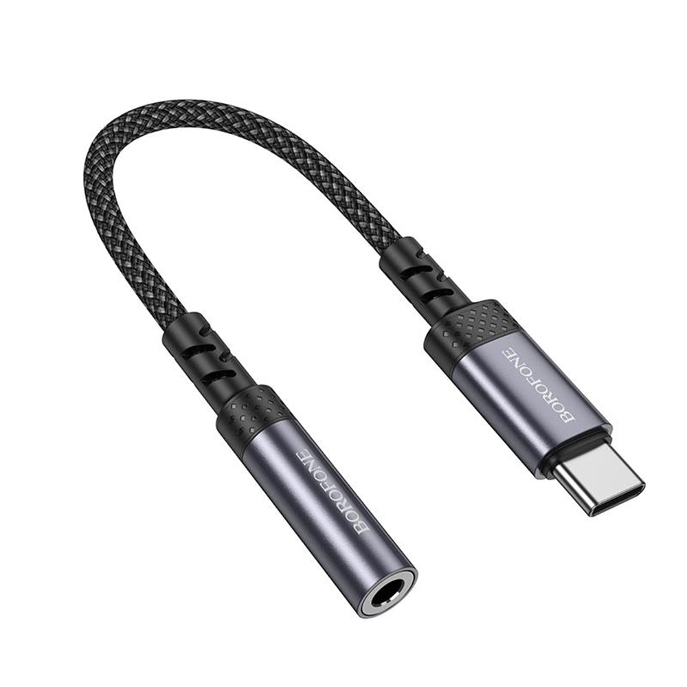 USB-C til 3,5 mm lydadapter Borofone BV24, grå