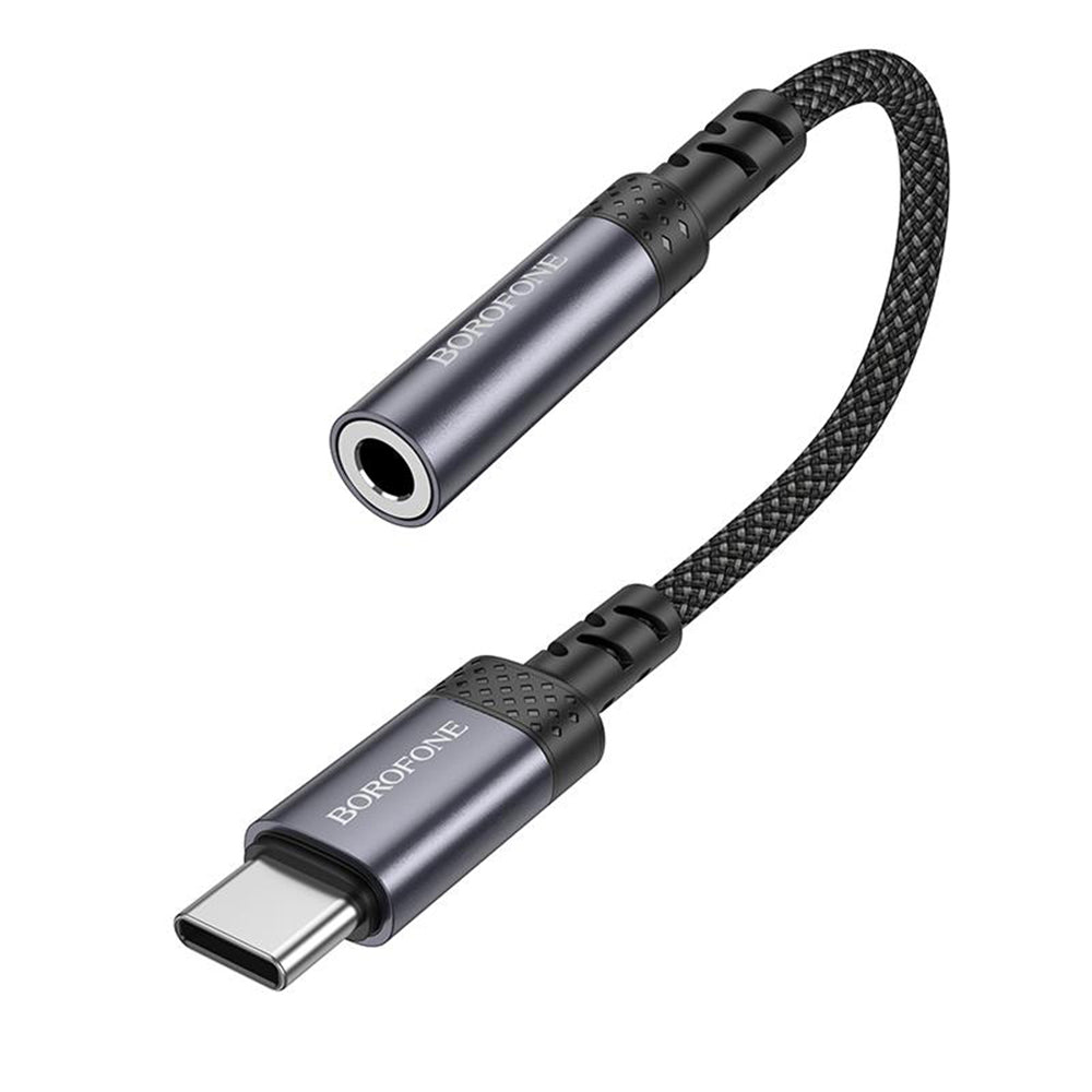 USB-C til 3,5 mm lydadapter Borofone BV24, grå
