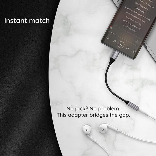 Audioadapter USB-C - 3.5mm Techsuit AC13 FuseXound, Sort