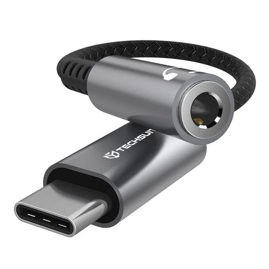 Audioadapter USB-C - 3,5 mm Techsuit AC14 SonicPiX, Grå