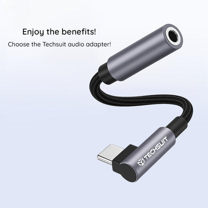 Audioadapter USB-C - 3.5mm Techsuit AC7 MusicDox, Grå