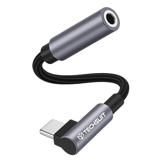 Audioadapter USB-C - 3.5mm Techsuit AC7 MusicDox, Grå