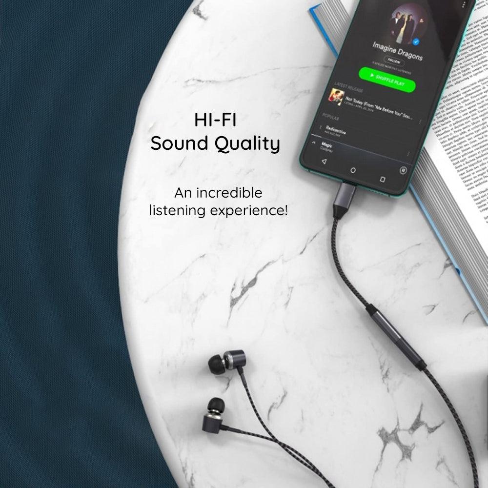 Audioadapter USB-C - 3.5mm Techsuit AC8 MusicDox, Grå