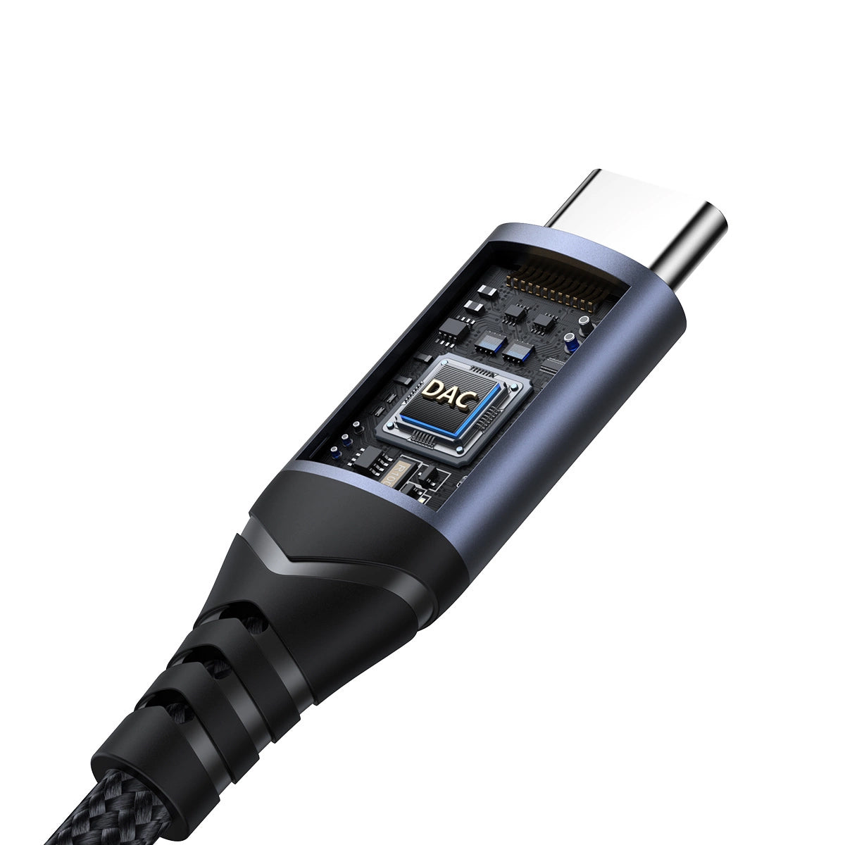 Audioadapter USB-C - 3,5 mm Joyroom SY-C01, Sort