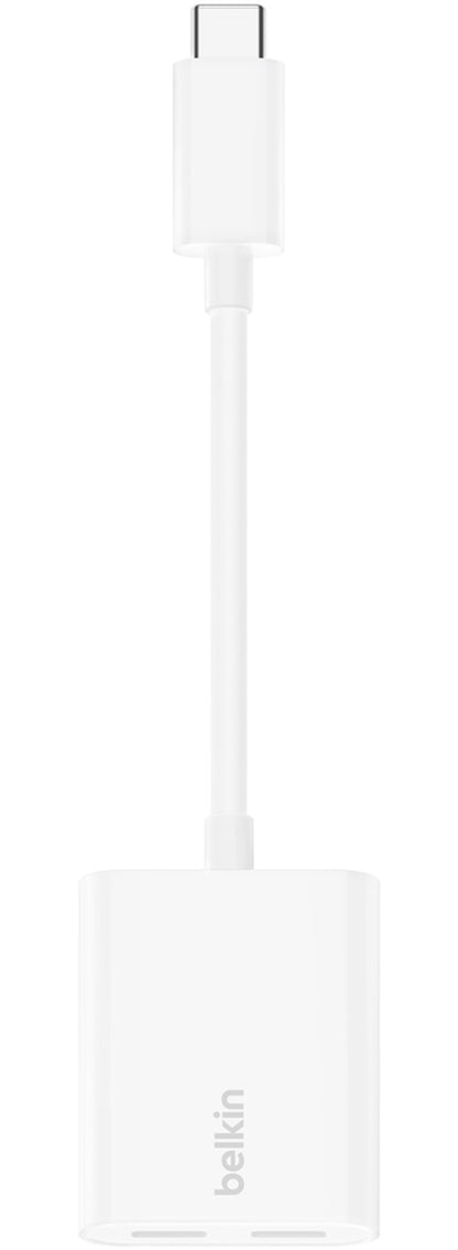 USB-C lydadapter - USB-C / USB-C Belkin RockStar, hvid F7U081btWH