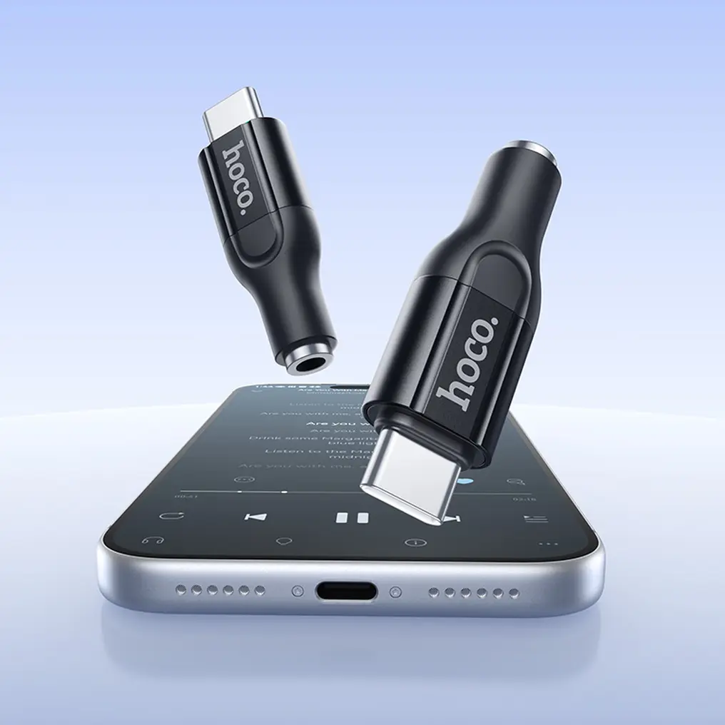 USB-C til 3,5 mm lydadapter HOCO UPA35, sort