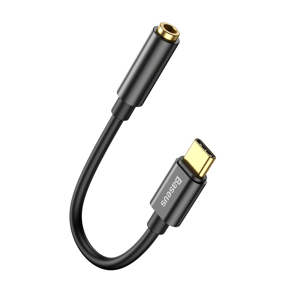 Lydadapter USB-C - 3,5 mm Baseus L54, sort CATL54-01