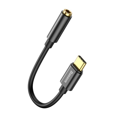 Lydadapter USB-C - 3,5 mm Baseus L54, sort CATL54-01