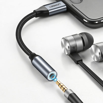 Audioadapter USB-C - 3,5 mm UGREEN AV142, Grå