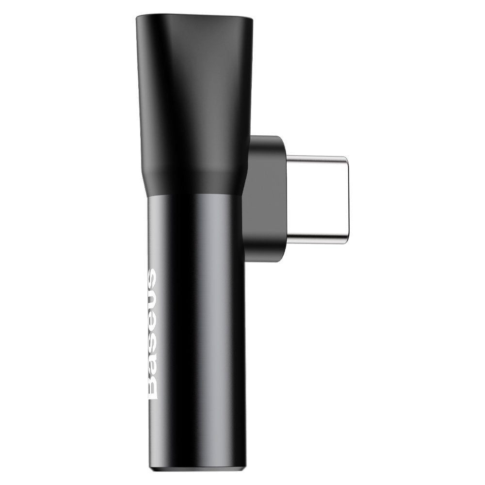 Lydadapter USB-C - USB-C / 3,5 mm Baseus L41, sort CATL41-01