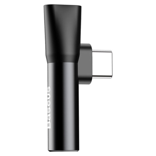 Lydadapter USB-C - USB-C / 3,5 mm Baseus L41, sort CATL41-01