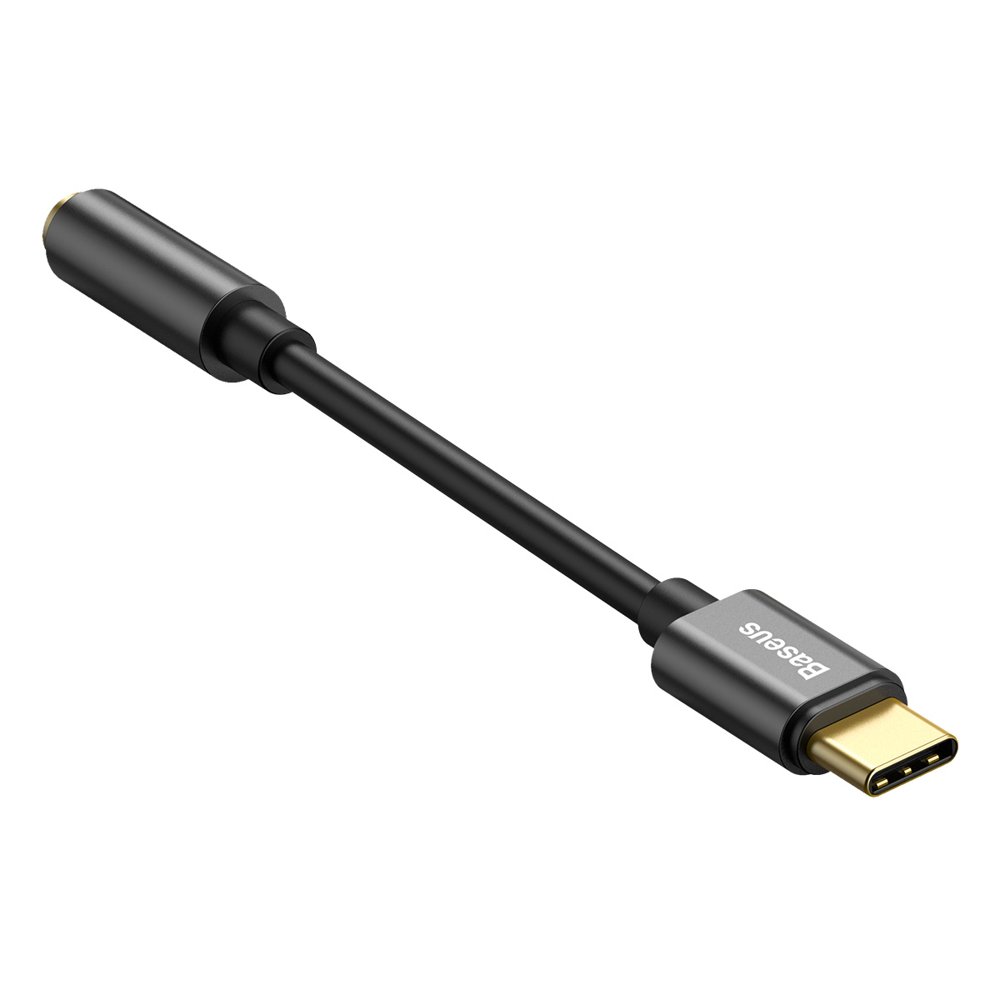 Lydadapter USB-C - 3,5 mm Baseus L54, sort CATL54-01