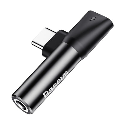 Lydadapter USB-C - USB-C / 3,5 mm Baseus L41, sort CATL41-01