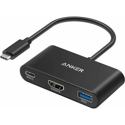 Audio- og videoadapter USB-C - USB-C / HDMI / USB-A Anker PowerExpand, Sort A8339HA1