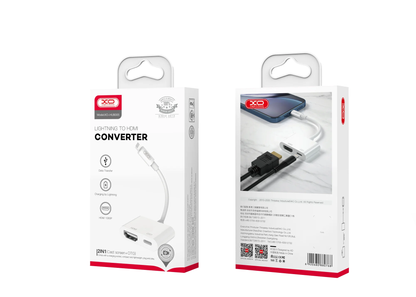 Audio- og videoadapter Lightning - HDMI / Lightning XO Design HUB005, Hvid