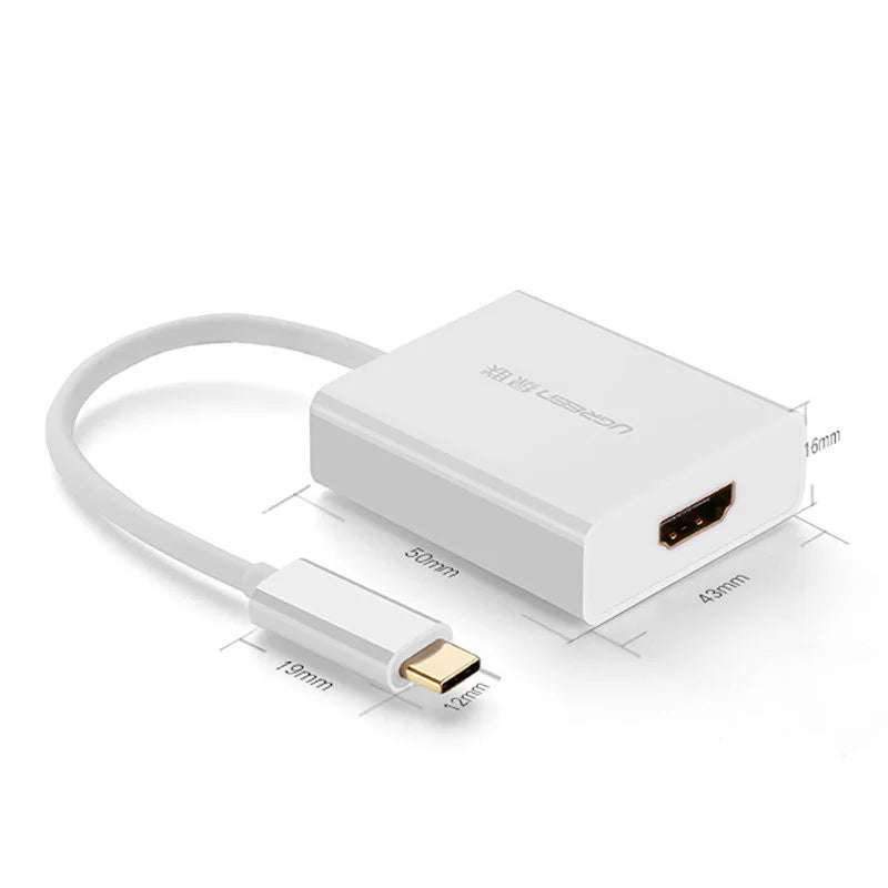 Audio- og videoadapter USB-C - HDMI UGREEN, Hvid