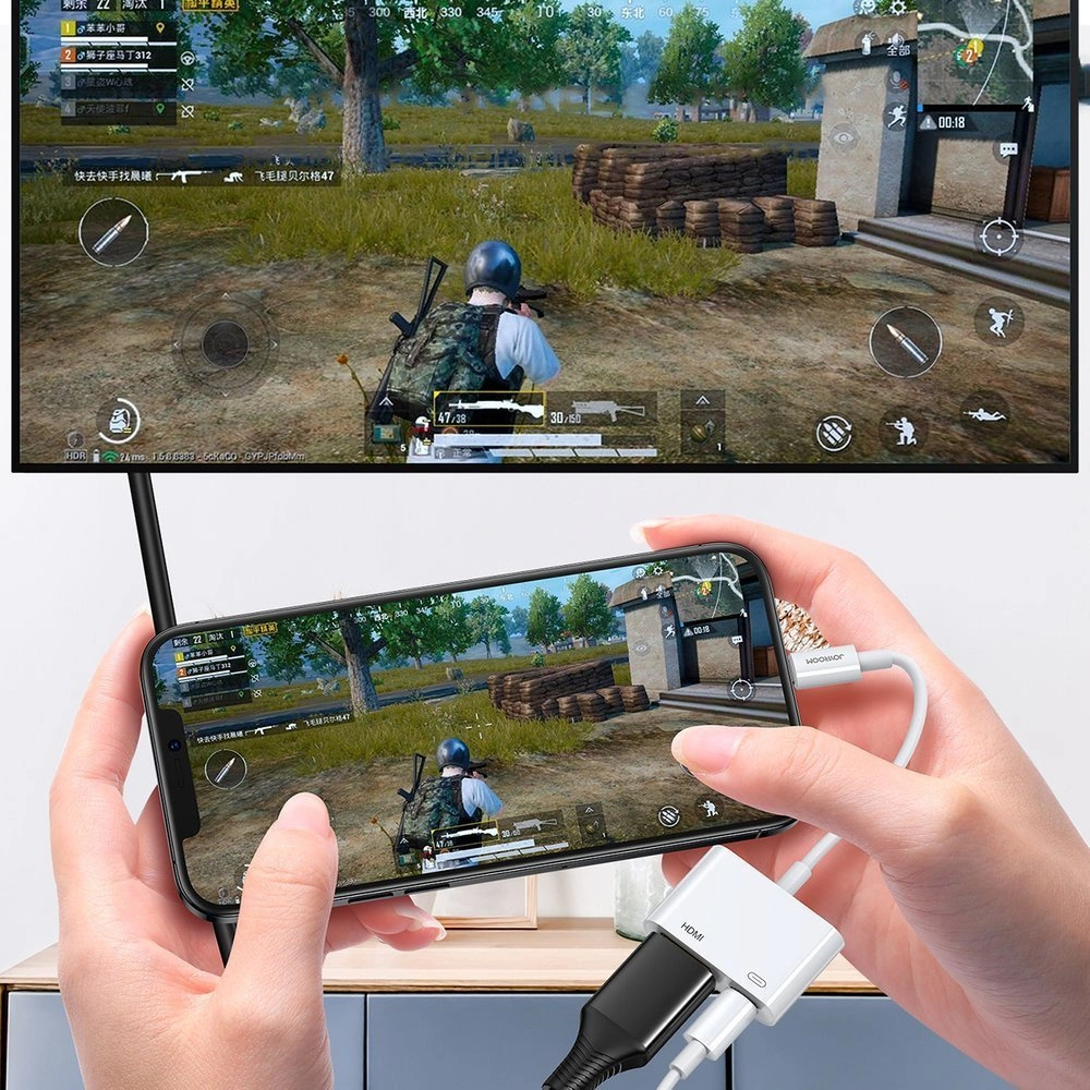 Audio- og videoadapter Lightning - HDMI / Lightning Joyroom S-H141, Hvid