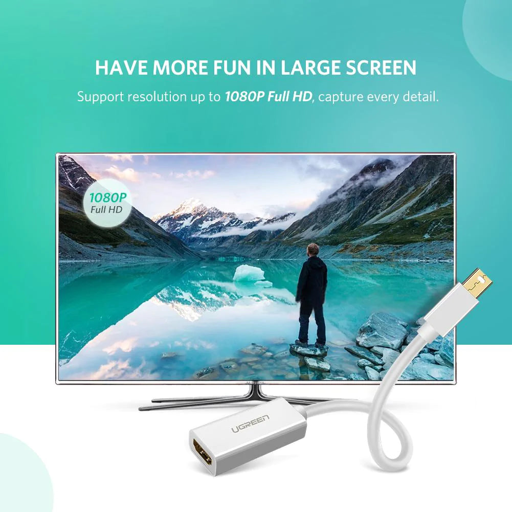 Videoadapter UGREEN MD112 (10461), MiniDisplayPort - HDMI, Sort