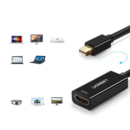 Videoadapter UGREEN MD112 (10461), MiniDisplayPort - HDMI, Sort
