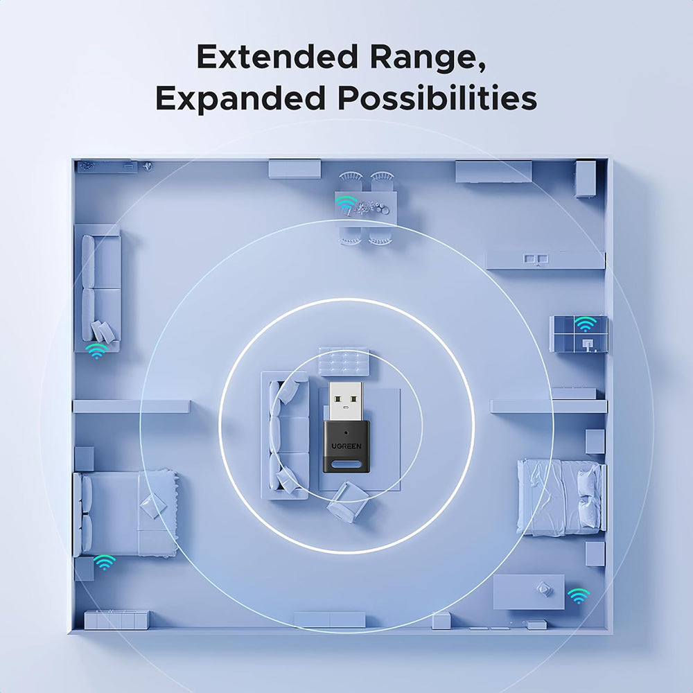 Bluetooth USB-adapter UGREEN CM748 (45134), Sort