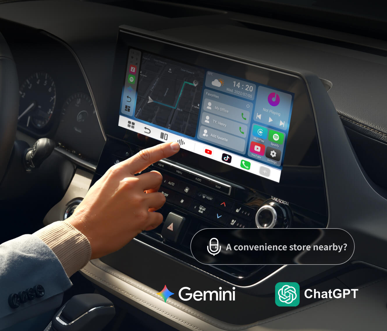 Trådløs Carplay / Android Auto-adapter Ottocast OttoAibox P3 Pro til Apple iPhone / Android-serien PCS61-T