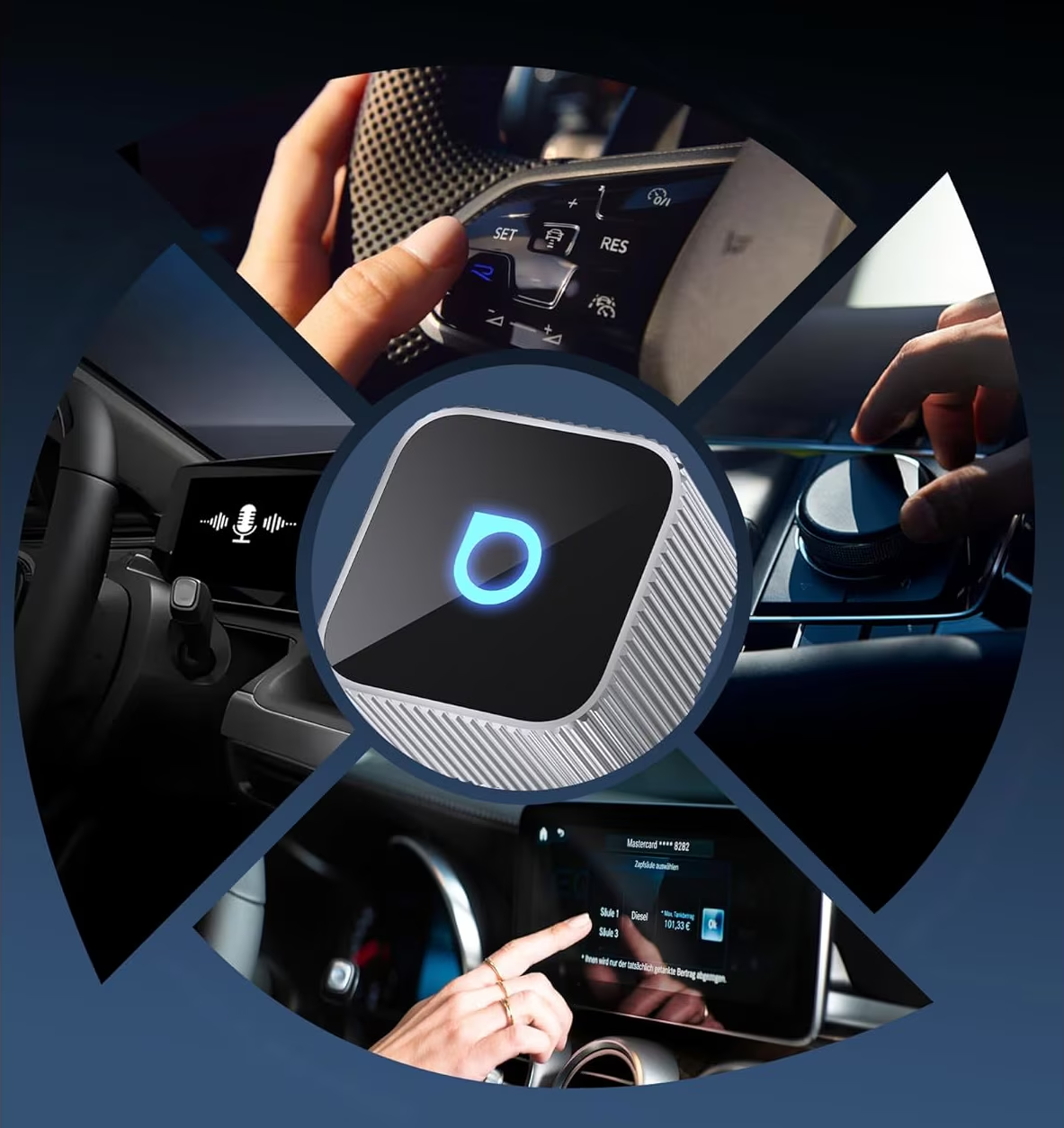 Carplay / Android Auto Wireless Adapter Ottocast Mini Cube Style B til Apple iPhone / Android Series CP88-T2
