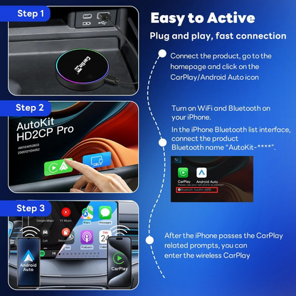 Carplay / Android Auto Wireless Adapter Carlinkit HD2CP Pro for Apple iPhone / Android Series