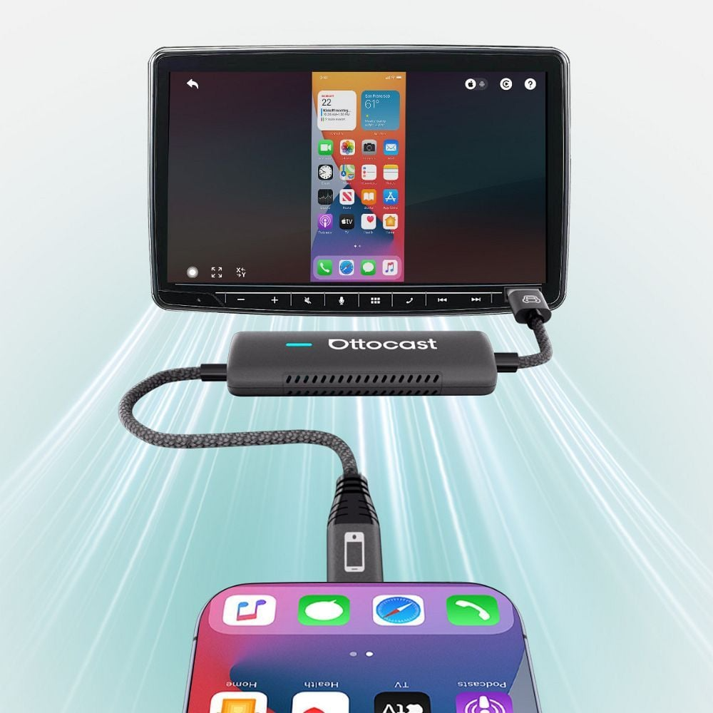 Carplay / Android Auto Ottocast Mirror Touch adapter til Apple iPhone / Android Series CA450-T