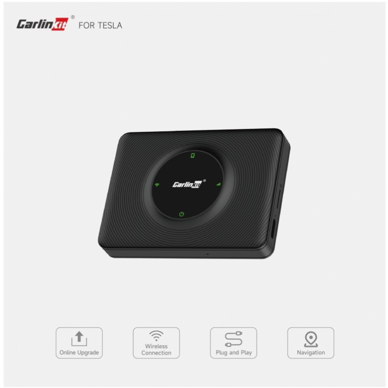 Carplay / Android Auto trådløs adapter Carlinkit kompatibel med Tesla Model 3 / X / Y / S til Apple iPhone / Android Series CPC200-T2C