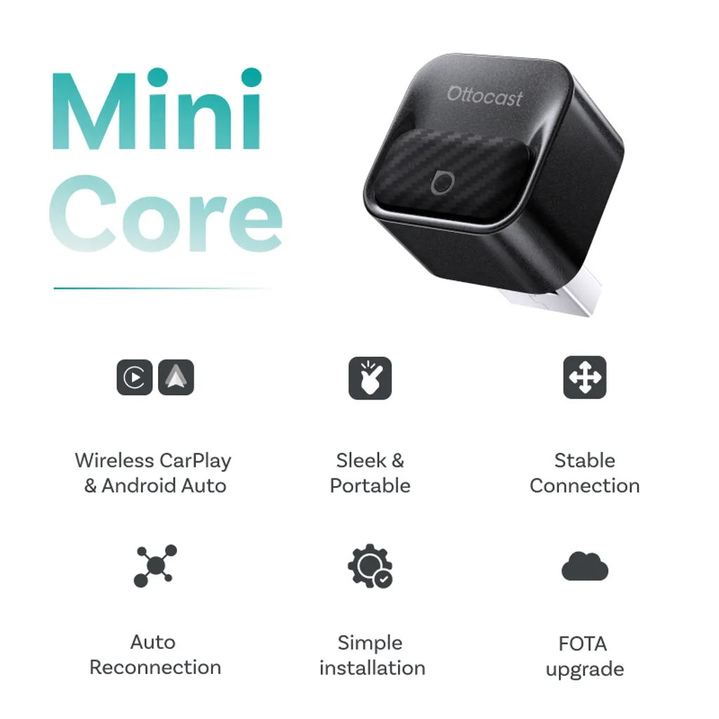 Trådløs Carplay / Android Auto-adapter Ottocast Mini Pico Style B til Apple iPhone / Android-serien CA525-T3