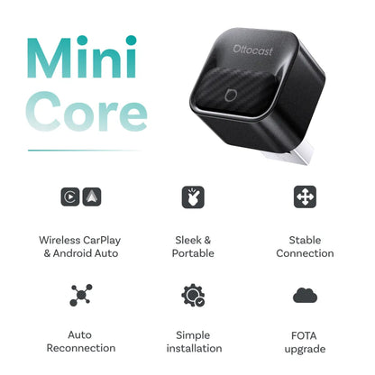 Trådløs Carplay / Android Auto-adapter Ottocast Mini Pico Style B til Apple iPhone / Android-serien CA525-T3