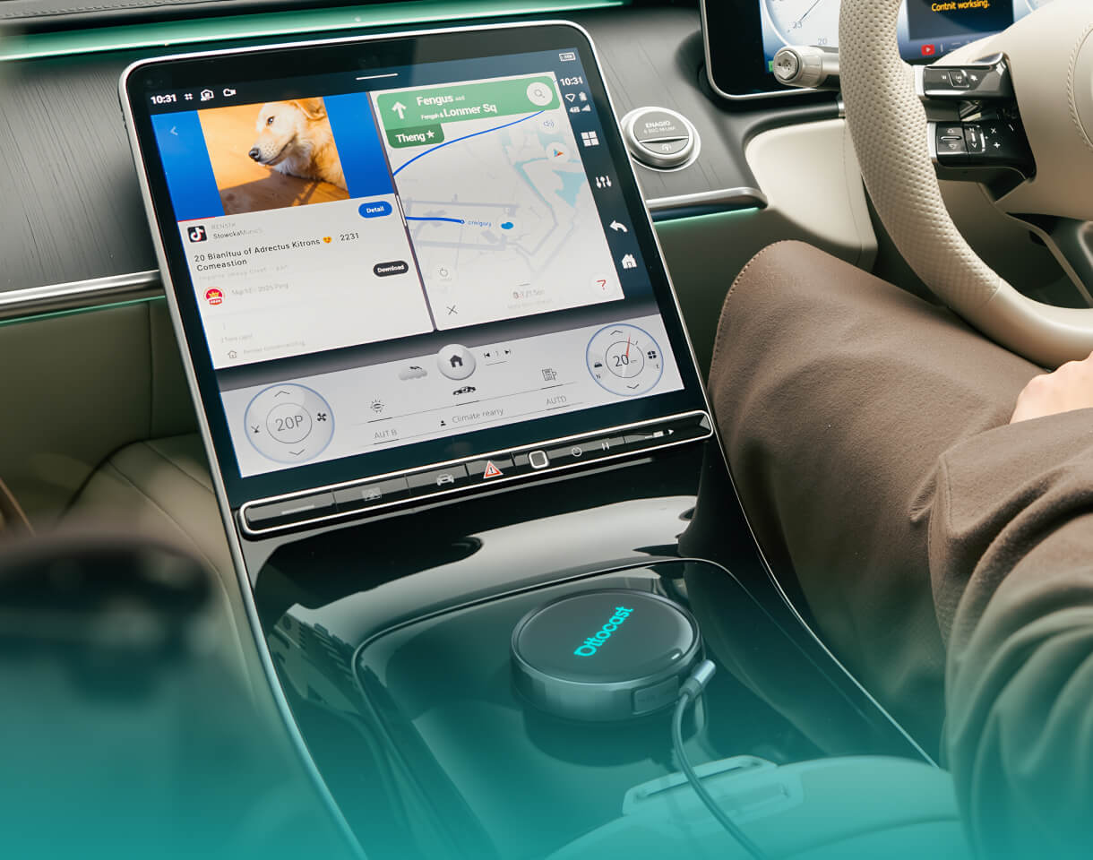 Carplay / Android Auto trådløs adapter Ottocast OttoAibox P3 Pro til Apple iPhone / Android-serien, genforseglet PCS61-T