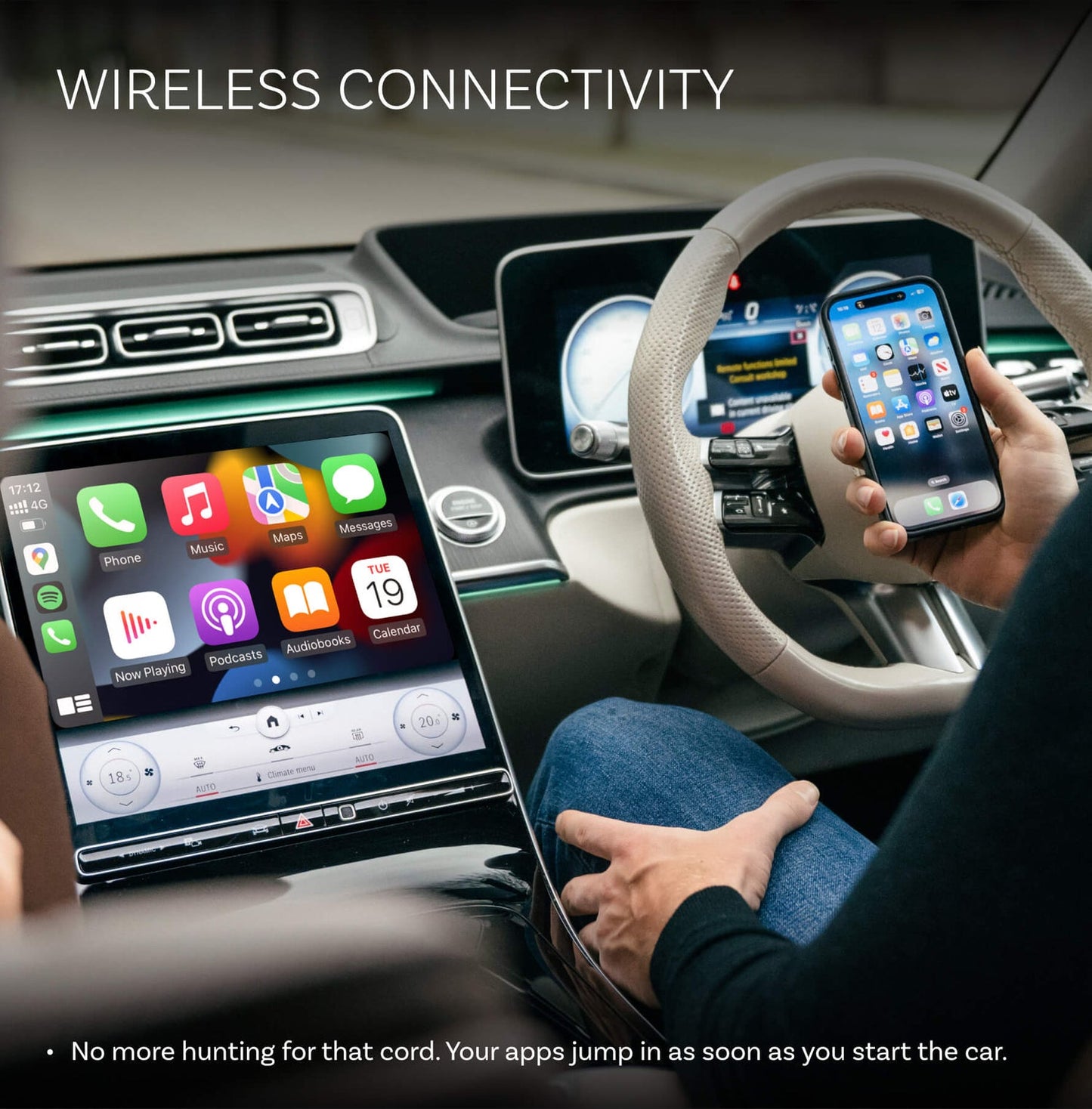 Trådløs Carplay / Android Auto-adapter Ottocast Mini Pico Style B til Apple iPhone / Android-serien CA525-T3