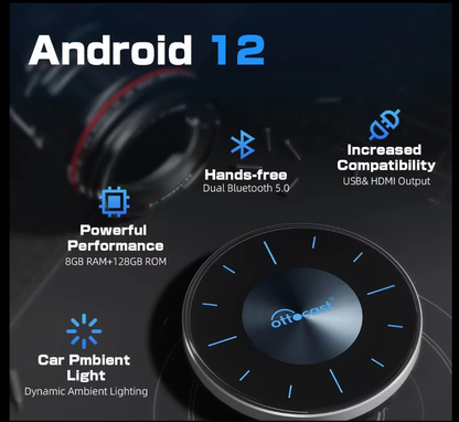 Trådløs Carplay / Android Auto-adapter Ottocast OttoAibox P3 til Apple iPhone / Android Series PCS46