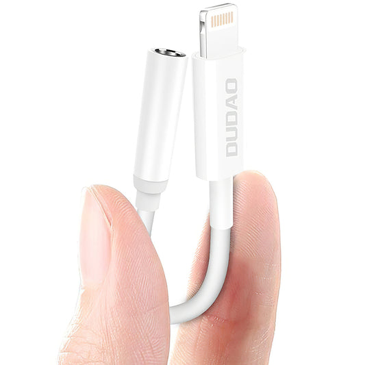 Lydadapter Lightning - 3,5 mm Dudao L16i, hvid