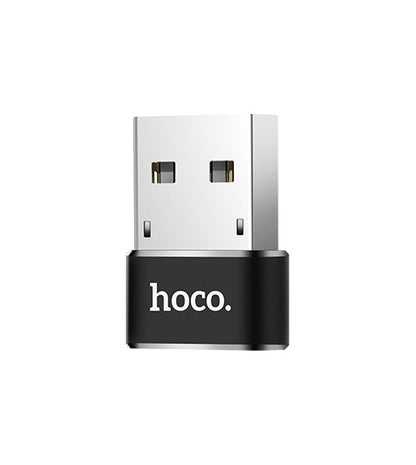 Data- og opladningsadapter USB-C - USB-A HOCO UA6, sort