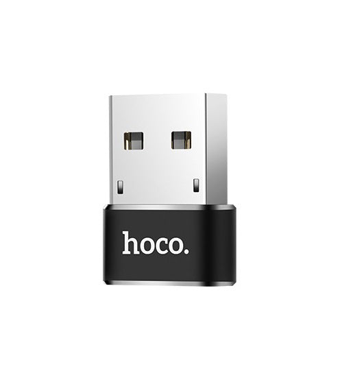 Data- og opladningsadapter USB-C - USB-A HOCO UA6, sort