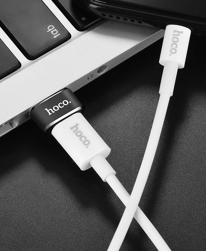Data- og opladningsadapter USB-C - USB-A HOCO UA6, sort