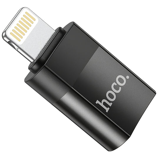 Data- og opladningsadapter USB-C - Lightning HOCO UA17, sort 