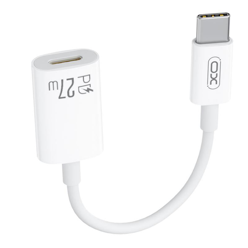 Data- og opladningsadapter USB-C - Lightning XO Design NB-R268A, Hvid