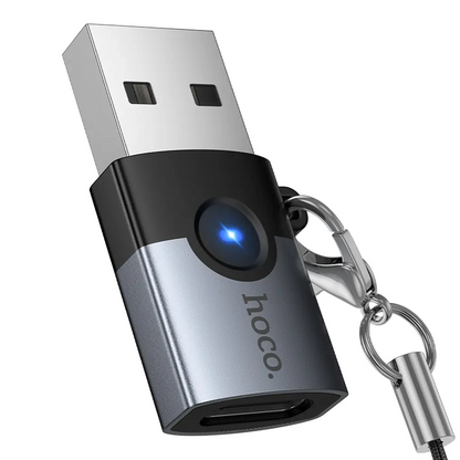 USB-C til USB-A Data- og Opladeradapter HOCO UA46B, Grå