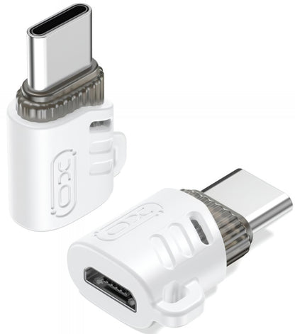 Data- og opladningsadapter microUSB - USB-C XO Design NB256G, Hvid