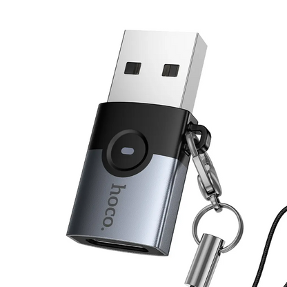 USB-C til USB-A Data- og Opladeradapter HOCO UA46B, Grå