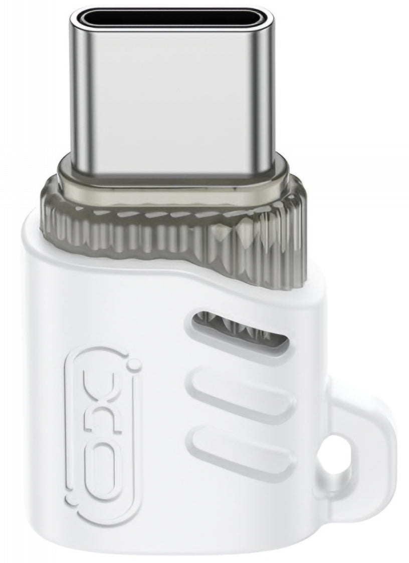 Data- og opladningsadapter microUSB - USB-C XO Design NB256G, Hvid